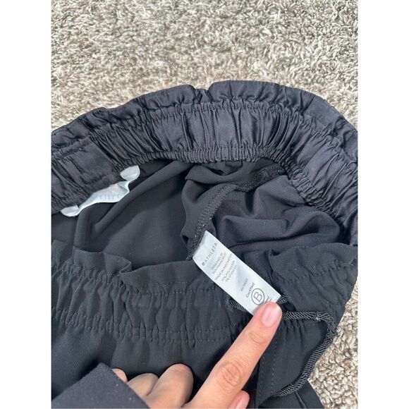 Athleta Metropolis Jogger pants black high rise ruched elastic waist travel 0 - Picture 6 of 14
